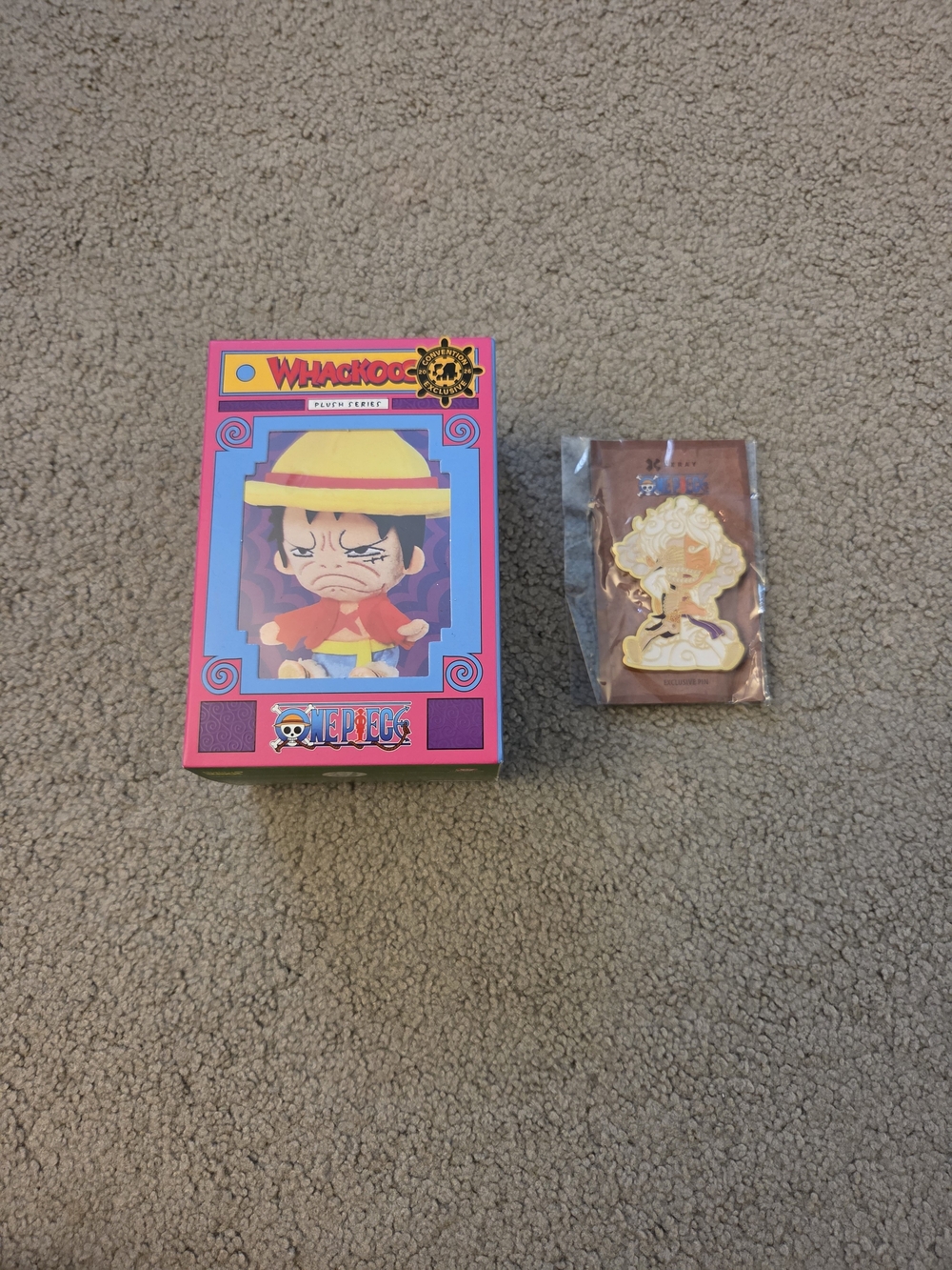 SDCC 2026 Mighty Jaxx Whackoos Zoro Pastel SDCC Exclusive  and Luffy Pin